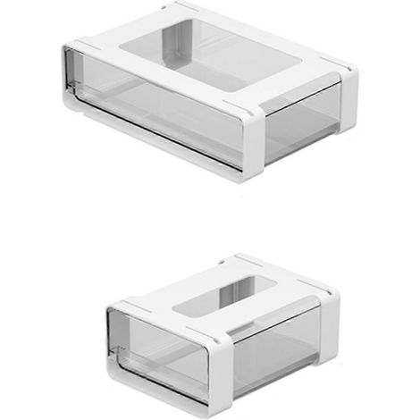 Schreibtischschublade ohne Bohren, transparente Kunststoffschublade, großes Fassungsvermögen, für Unterwäsche und Kleidung (1/5)