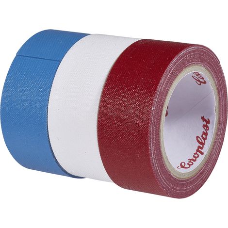 Coroplast 31081 31081 Gewebeklebeband Blau, Rot, Weiß (L x B) 2.5 m x 19 mm 3 St.
