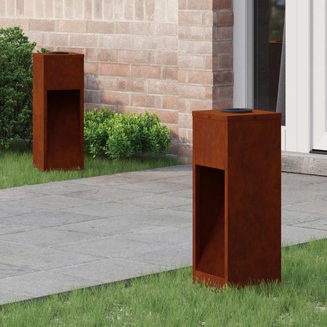 Solar LED Wegeleuchte 2 pcs Bronze Wetterfeststahl