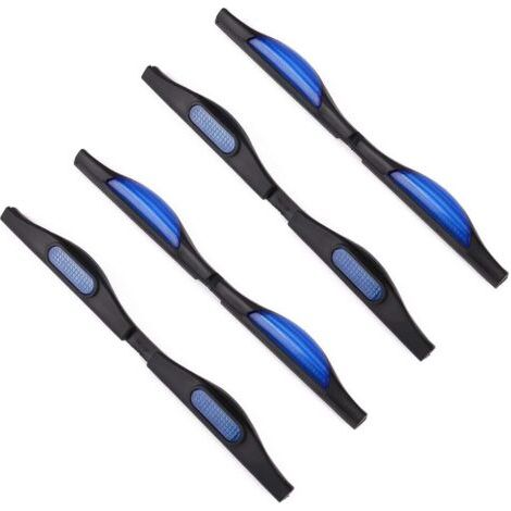 QORVA-4 x Protection Portières Voiture: Protection de Porte Voiture Réfléchissante, Protège de Bord de Porte Rétroviseur Pour Véhicule Automobile - Bleu + Noir