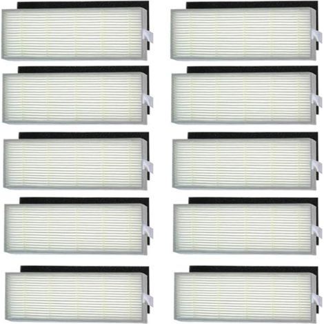 Lot de 10 éponges + 10 filtres pour robot de nettoyage ILIFE - Filtre HEPA pour aspirateur Chuwi Ilife A4 A4S A6 (1/5)