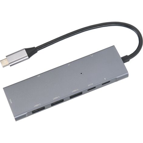 Adaptateur USB-C 9-en-1 avec HDMI, Port Ethernet et Lecteur de Cartes SD/TF (1/5)