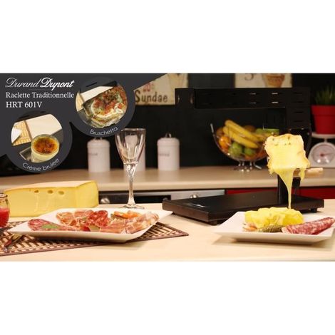 Raclette - HARPER - HRT601V - 600 W - Convient pour demi-fromage - Structure en fonte (1/4)