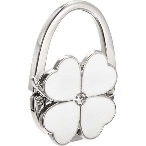 Gancio pieghevole per borsa - 6,2 x 4,4 cm (L x P) Gancio portatile in metallo per borsa, ideale per riporre una borsa da ufficio, decorazione pieghevole