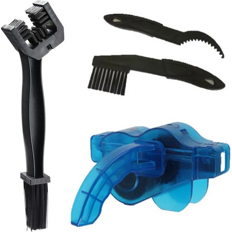 Limpieza de cadena de bicicleta, herramienta de limpieza de cadena, combinación de herramienta de cepillo (negro) (1/5)