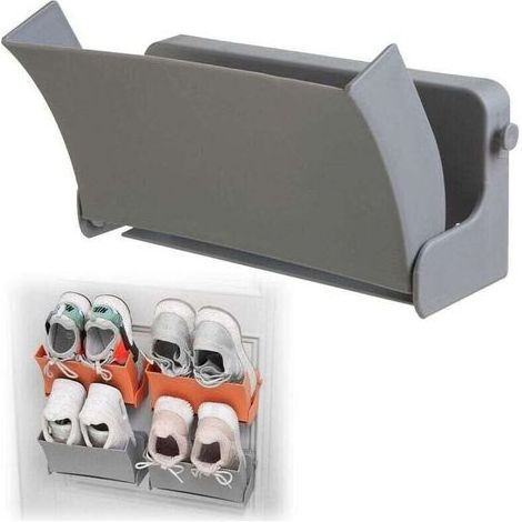 FENOPLASTICASupport Chaussure Mural Pliable étagères rangement chaussures 22, XU,5 10,5 6,5 pour étagère murale, Sans perçage, Cintre à couloir et couloir, économiser de l'espace, Gris, 1 pièce KZQ - (1/4)