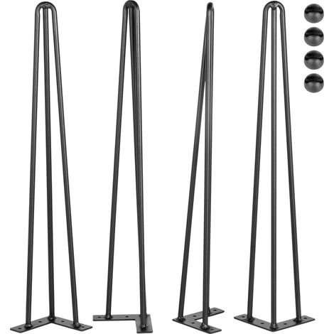 VEVOR Gambe da Tavolo da Scrivania 3 Aste per Impieghi Gravosi Ferro, Set di 4 Kit Gambe da Tavolo a Forcina per Scrivania, Adatte per Tavolini, Divani, Panche in Legno, Seggioloni, Tavolini da Bar (1/5)