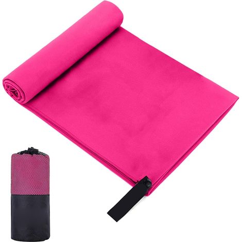 Serviette de voyage en microfibre à séchage rapide et absorbante pour la natation, le camping, la gym, le sport, la plage, le camping, la randonnée, la salle (1/5)