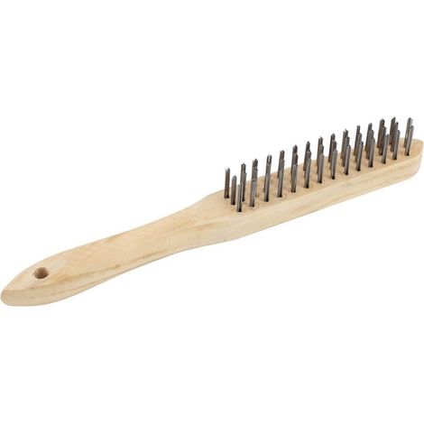 SIP 3-Row Mild Steel Wire Brush - L35 x W22 x H8.3 cm (1/2)