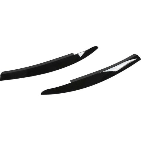 2-teiliges Set Frontscheinwerfer-Augenbrauen-Abdeckungsleisten, glänzend schwarz, leichtes ABS, Außendekor