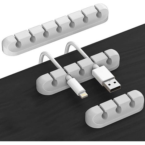 Attaches pour câbles, collecteur de câbles, support de câble auto-adhésif pour organiser les câbles USB/d'alimentation Db-AquaForge (1/5)