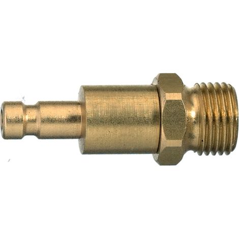 Raccord rapide pneumatique Legris, Filetage Mâle vers Mâle M5 Mâle 5mm Profil rectus, Walther en Laiton nickelé ( Prix pour 1 )