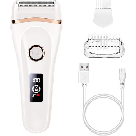 Rasoir électrique rechargeable 3 en 1 pour femmes, humide et sec, pour le corps et les jambes (1/2)