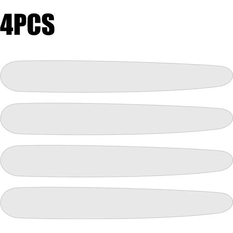 (4 pièces) Autocollants transparents pour poignées de porte de voiture - Protection universelle invisible anti-rayures - Film protecteur en silicone pour poignées de porte de voiture (1/4)