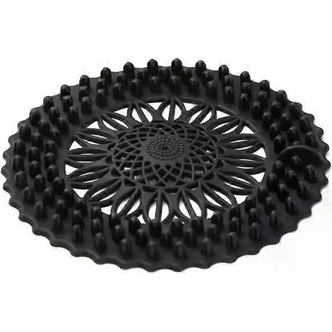 Couvercle de siphon de sol anti-obstruction pour évier, crépine de douche, bouchon de baignoire, couvercle d'évier en silicone, attrape-cheveux, filtre de salle de bain (1/4)