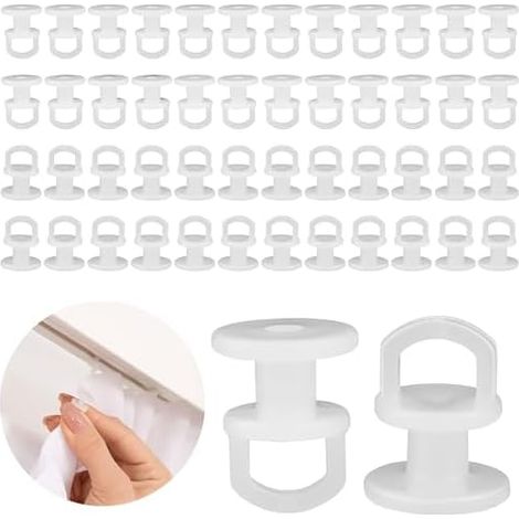Filiyano-Crochet coulissant pour rideau, enrouleur de rideau, anneaux de rideau pour fenêtre, porte et douche, crochet pour tringle à rideaux de (1/5)
