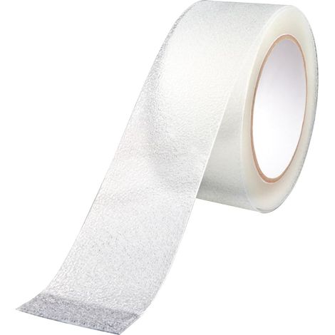 1 rotolo di nastro adesivo trasparente antiscivolo in PEVA per gradini, scale, pavimenti, per uso interno ed esterno, 5 cm x 5 m (1/4)