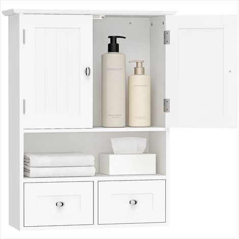 Meuble de salle de bain Meuble de toilette mural avec étagère (1/5)