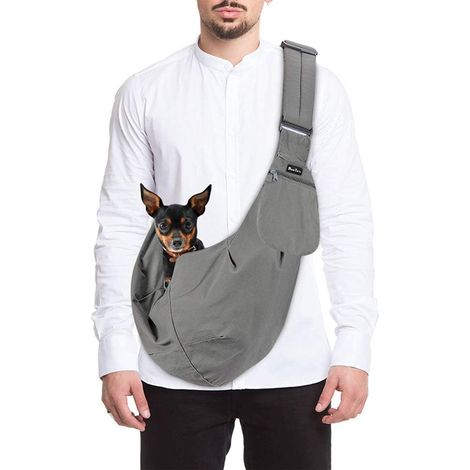 ZOLGINAH Sac de Transport pour Chien, Sac à Bandoulière Mains Libres pour Petit Animal de Compagnie avec Sangle Réglable, Adapté au Transport de Petits Animaux de Compagnie en Voyage en Plein Air (1/5)