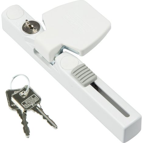 Burg-Wächter Winsafe WS 33 W SB Serratura per Finestra, Bianco, 184 x 74 x 37 (1/4)