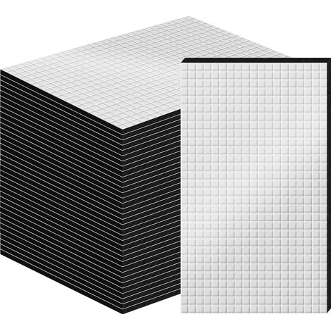 Lot de 35 feuilles auto-adhésives insonorisantes - 25 x 18 cm - Tapis insonorisant de voiture - Résistant à l'humidité - Étanche - Isolation sonore et thermique - Pour capot, porte, coffre, sol et (1/5)