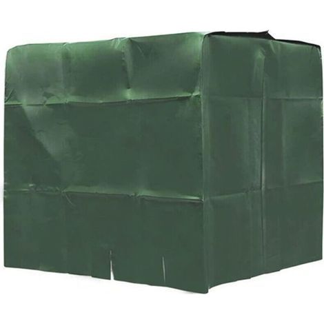 Wasserdichter Staubschutz für IBC-Behälter, Abdeckung für Außentanks und Regenwassertanks, 1000L, Grün (1/4)