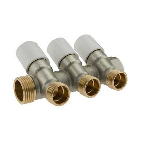 COLLETTORE DI DISTRIBUZIONE CON VITONI DI CHIUSURA 3/4 x 1/2 3 Vie