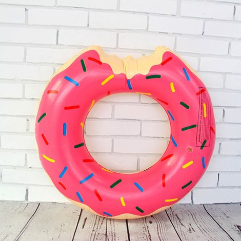 Bouée gonflable en PVC, 1 pièce, en forme de donut. (1/5)