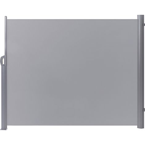 Toldo vela lateral gris poliéster estructura de aluminio pantalla de tela 160 x 300 cm retráctil Dorio