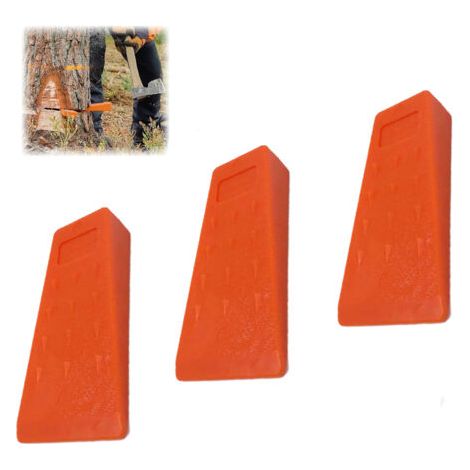 Protokollierungskeile, mit Spikes versehene ABS-Kunststoffkeile, stark und langlebig, Holzfäller-Zubehör-Werkzeuge (4 Stück)