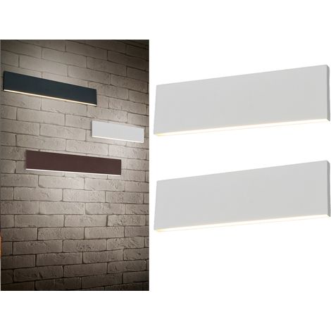 2er Set Flache LED Wandleuchten Up & Down Weiß - 3 Stufen Dimmer, Breite 28cm (1/5)