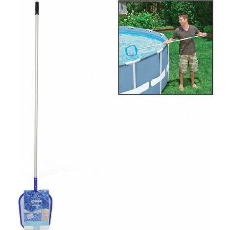 TRADE SHOP - Raccogli Foglie Con Bastone Asta Per Pulizia Superficie Acqua Piscina 206553 -