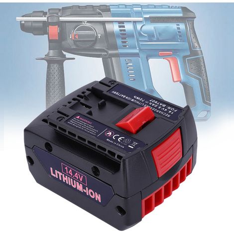 BAT607 Accumulateur Li-ion Rechargeable 14.4V pour Bosch Perceuse Sans Fil Outil Electroportatif 5000mAh (1/5)