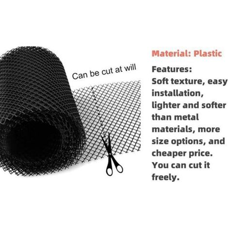 Protection De Gouttière - Maille Plastique - 18 Cm X 8 M - Anti-Feuilles - 15 Accessoires (1/4)
