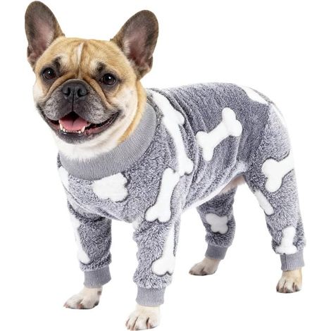 Cappotto per cani Cappotto caldo per cani Cucciolo Autunno Comoda Peluche Pigiama per cani Pigiama in pile per cani Morbido, Maniche lunghe Carina tutina per (1/5)