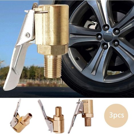 8mm Car Tire Valve Adapter – Solid Brass and Chrome Plated – Max Pressure 25 kg – For Air Pumps and Garages (1/5)