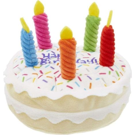 Jouet De Gâteau pour Chien, Jouet De Gâteau à Mâcher en Peluche pour Animal De Compagnie, Cadeau d'anniversaire Mignon Dessert en Peluche pour Chien Chat - Cake (1/4)