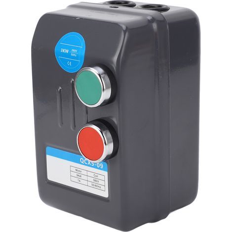 Démarreur de moteur électrique magnétique, interrupteur triphasé 380V 3KW 5,4-7,2A pour compresseur d'air (1/4)
