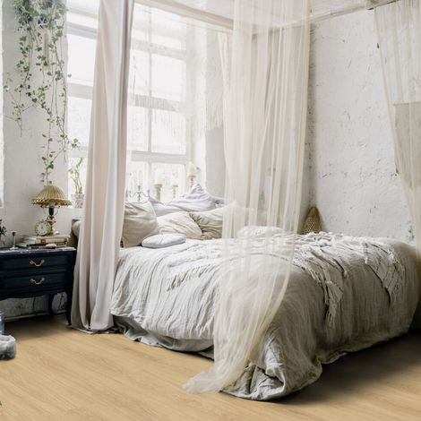 Gerflor – Lame de sol PVC clipsable effet bois scandin honey – Résistance à l'eau et aux chocs – Surface 2.10 m² – Installation rapide