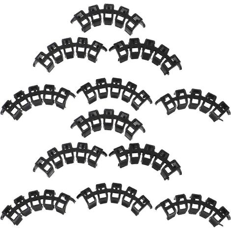 Clips de fixation pour treillis à tomates, support en plastique, 200 pièces, noir (1/5)