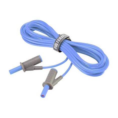Cordon de mesure de sécurité[Banane mâle 4 mm -Banane mâle 4 mm ] Ultra flexibles 5.00 mbleuMSB-50 (1/5)