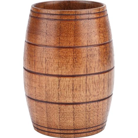 Tasse à eau classique en bois naturel pour la maison, tasse à bière, à café, à lait ou à thé. (1/5)