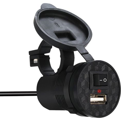 Chargeur de téléphone de moto, adaptateur de charge rapide USB, alimentation de sortie stable 1,5 A, design robuste résistant aux intempéries, pour motos, scooters et vélos électriques (1/5)