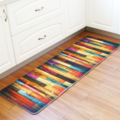 Tapis De Cuisine - 55 X 160 Cm - Antidérapant - Pour Devant Évier Et Couloir - 1 Pièce (1/4)