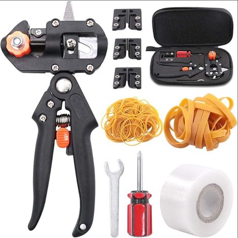 Sécateur pour jardin arbre fruitier plantes greffe outil de coupe avec ruban de greffage en caoutchouc (1/5)