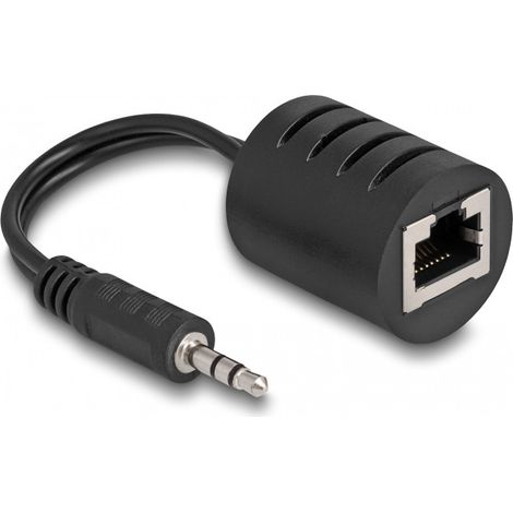 Adaptateur Audio - DELOCK - RJ-45 Femelle vers Mini-Stecker Mâle - Noir - Pack de 2