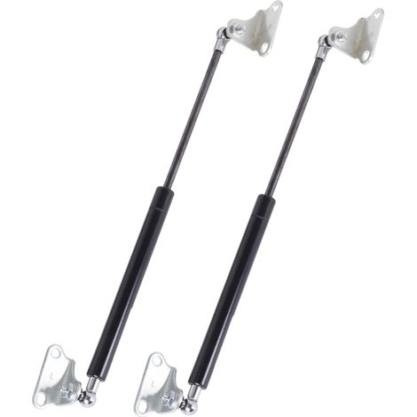 Vérins à gaz 200N 38 cm – Lot de 2 avec supports en L – Pour hayon de camping-car, coffre (1/5)