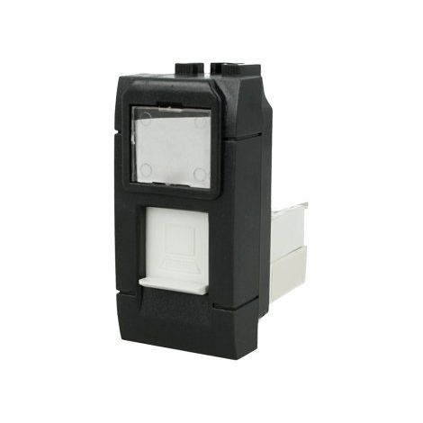 Presa Dati RJ45 CAT6 Nero Con Coperchio Compatibile Bticino Living (1/3)