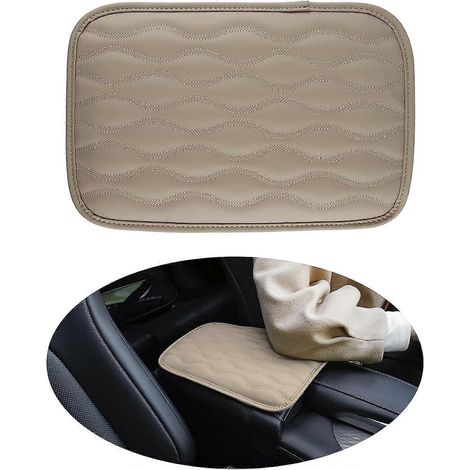 Coussin de console centrale auto, housse universelle imperméable pour accoudoir de siège de voiture, accessoires intérieurs, accoudoir auto en cuir (1/4)