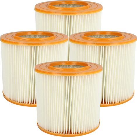 vhbw 4x filtre plissé compatible avec Allaway A40, A50, série A (après l'année de fabr. 1991), A30, A60 aspirateur - orange / blanc (1/4)